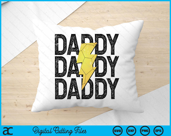 Handball Daddy Distressed Lightning Bolt SVG PNG Digital Printable Files