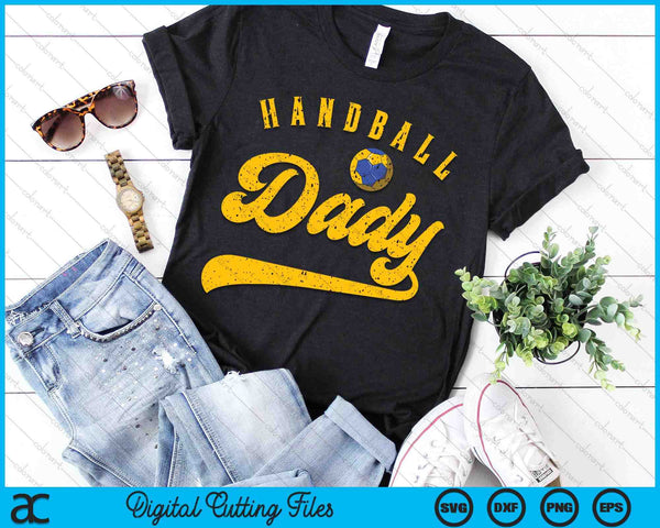 Handball Dady SVG PNG Digital Cutting File - on a t-shirt