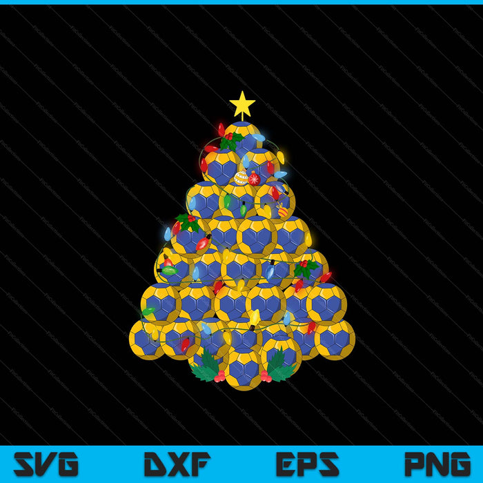 Handball football Christmas tree Xmas pajamas player coach SVG PNG cut file for Cricut