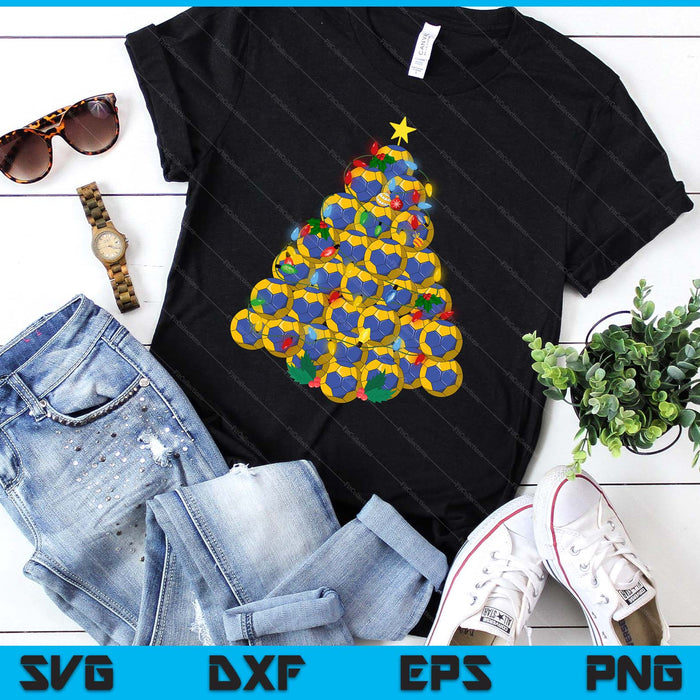 Handball Football Christmas Tree Xmas Pajamas Player Coach SVG PNG Digital Printable Files