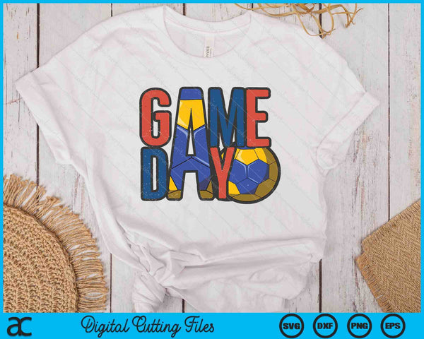 Handball Game Day Navy Blue And Red SVG PNG Digital Printable Files