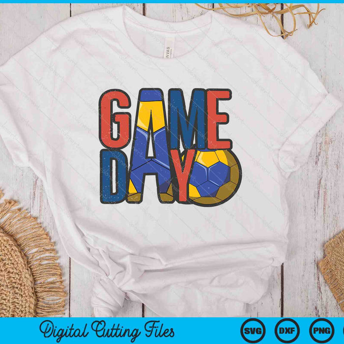 Handball Game Day Navy Blue And Red SVG PNG Digital Printable Files