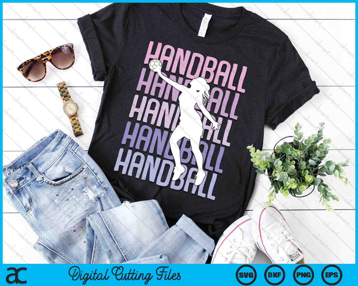 Handball Girls Women Kids Youth Girl SVG PNG Digital Printable Files