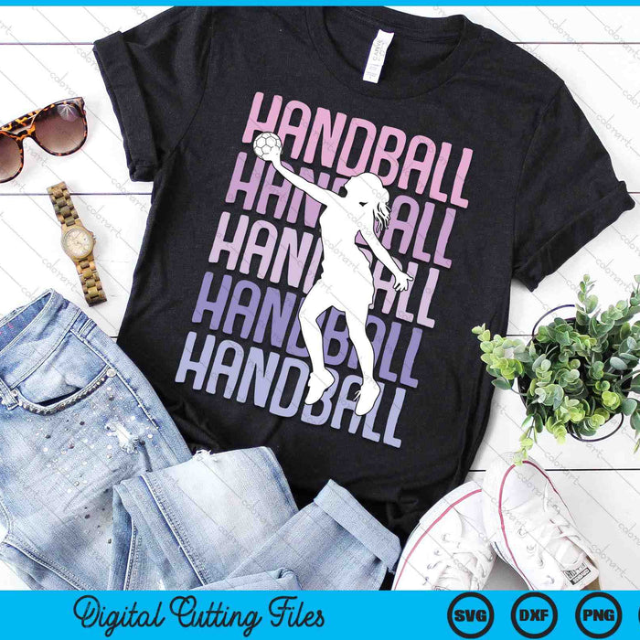 Handball Girls Women Kids Youth Girl SVG PNG Digital Printable Files