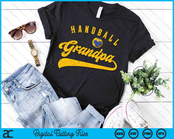 Handball Grandpa SVG PNG Digital Cutting File - on a t-shirt