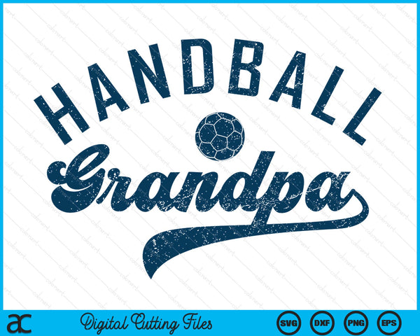 Handball grandpa SVG cut file