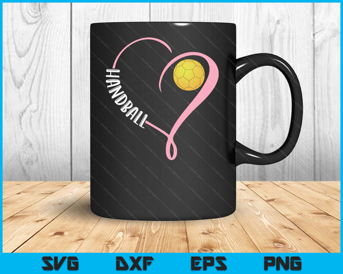 Handball Ladies Valentine's Day Handball Lover SVG PNG Digital Printable Files