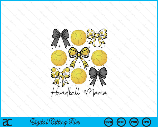 Handball mama coquette bow handball season SVG cut file