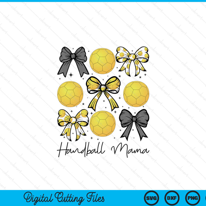 Handball mama coquette bow handball season SVG cut file
