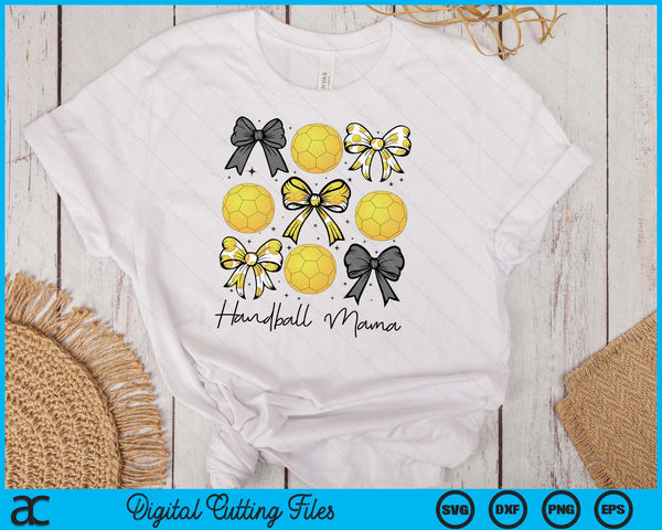 Handball Mama Coquette Bow Handball Season SVG PNG Digital Printable Files