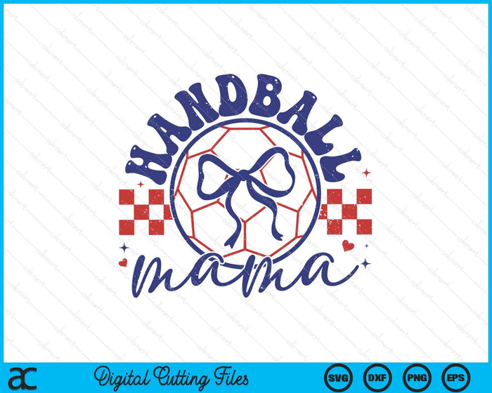 Handball Mama Coquette Bow Mother's Day SVG PNG Digital Printable Files