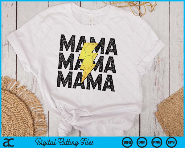 Handball Mama Distressed Lightning Bolt SVG PNG Digital Printable Files