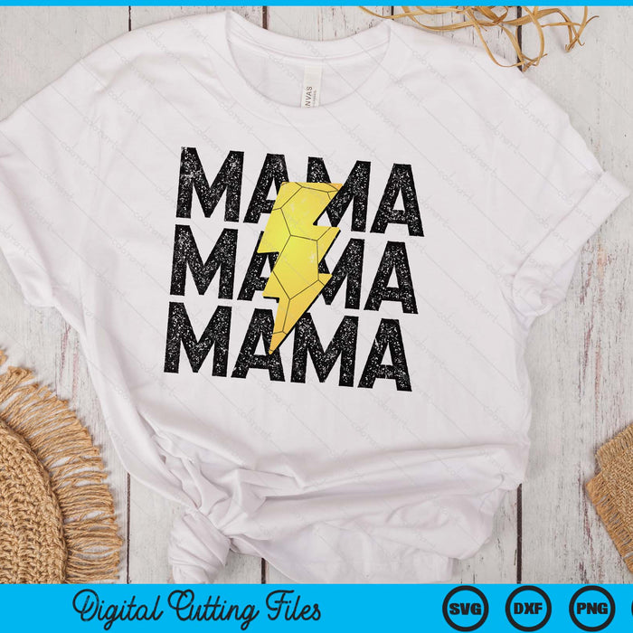 Handball Mama Distressed Lightning Bolt SVG PNG Digital Printable Files