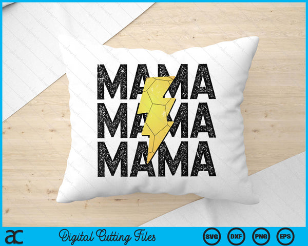 Handball Mama Distressed Lightning Bolt SVG PNG Digital Printable Files