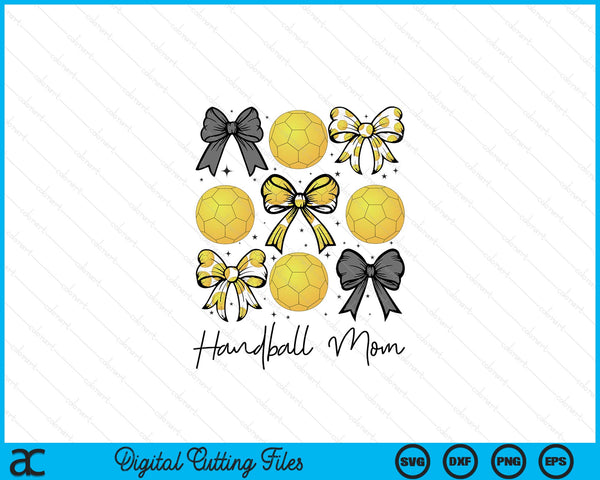 Handball mom coquette bow handball season SVG cut file