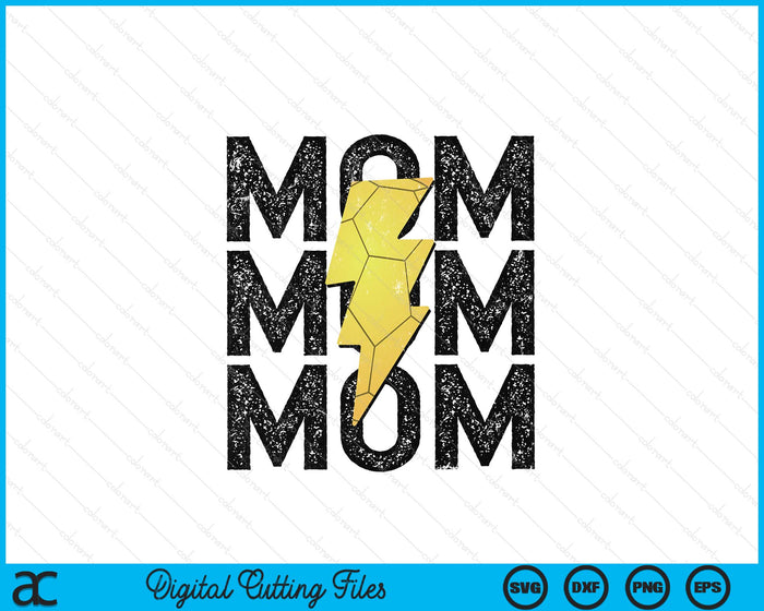 Handball Mom Distressed Lightning Bolt SVG PNG Digital Printable Files