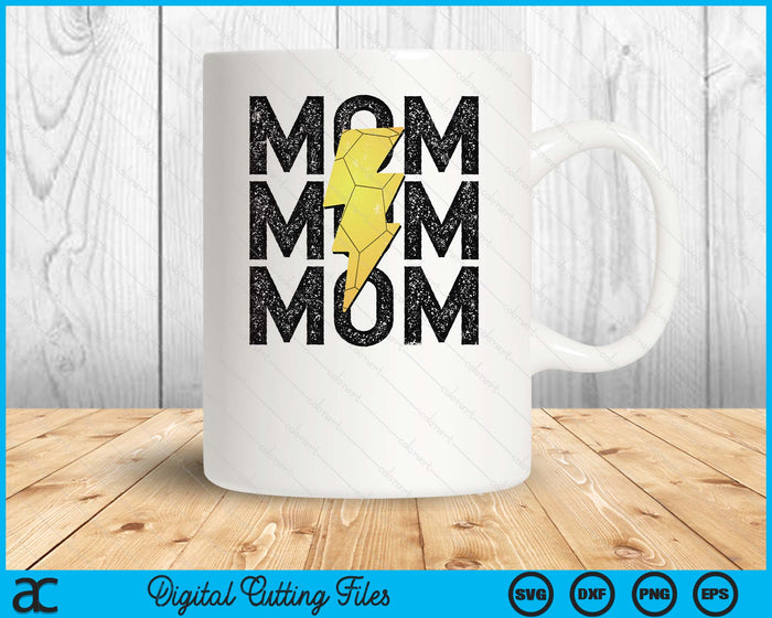 Handball Mom Distressed Lightning Bolt SVG PNG Digital Printable Files