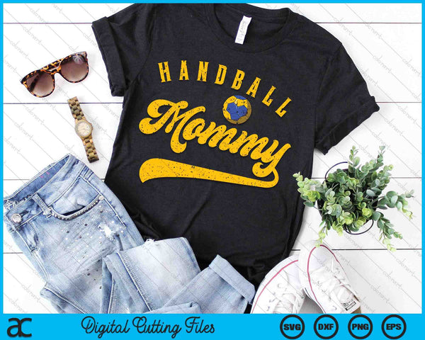 Handball Mommy SVG PNG Digital Cutting File - on a t-shirt