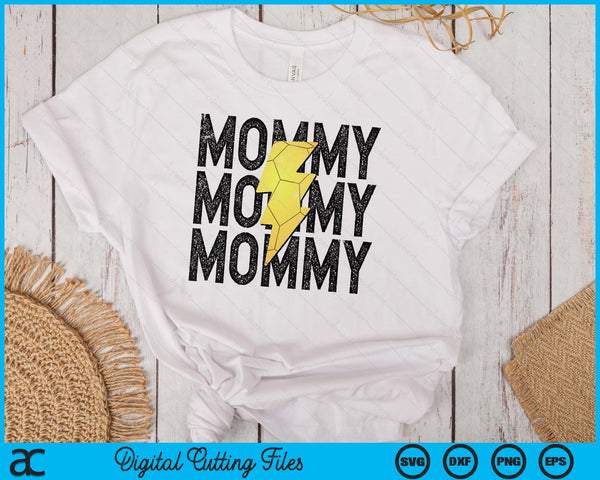 Handball Mommy Distressed Lightning Bolt SVG PNG Digital Printable Files