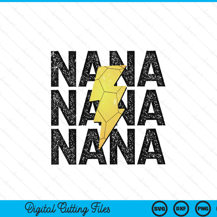 Handball Nana Distressed Lightning Bolt SVG PNG Digital Printable Files