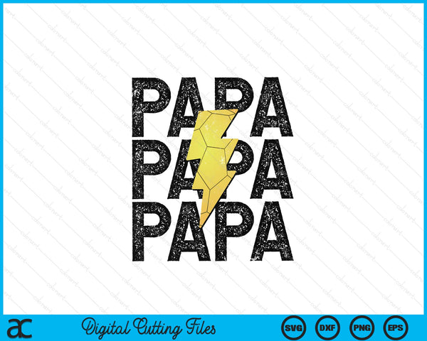 Handball papa distressed lightning bolt SVG cut file