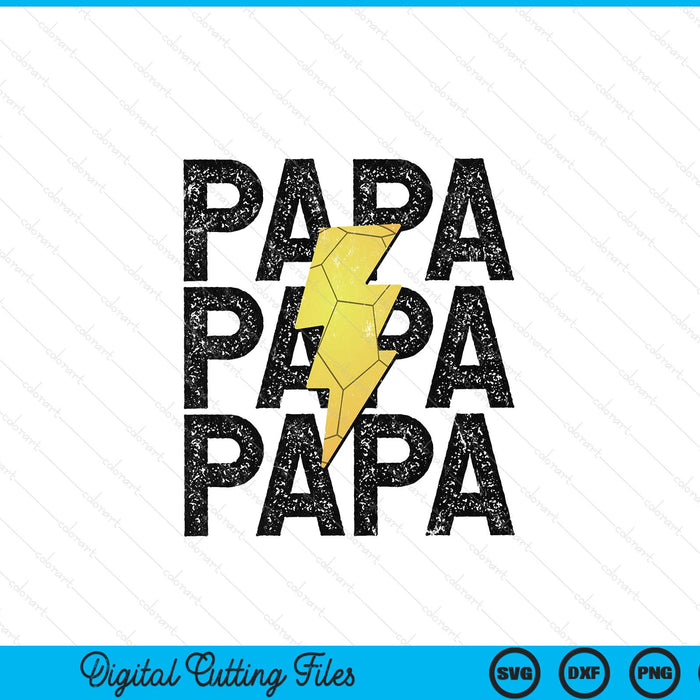 Handball papa distressed lightning bolt SVG cut file