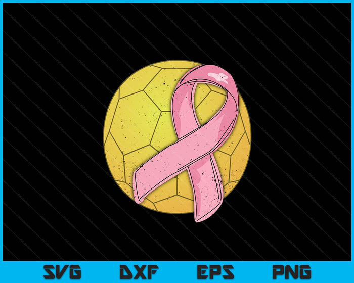 Handball Pink Ribbon Breast Cancer Awareness Sport Lover SVG PNG Digital Cutting Files