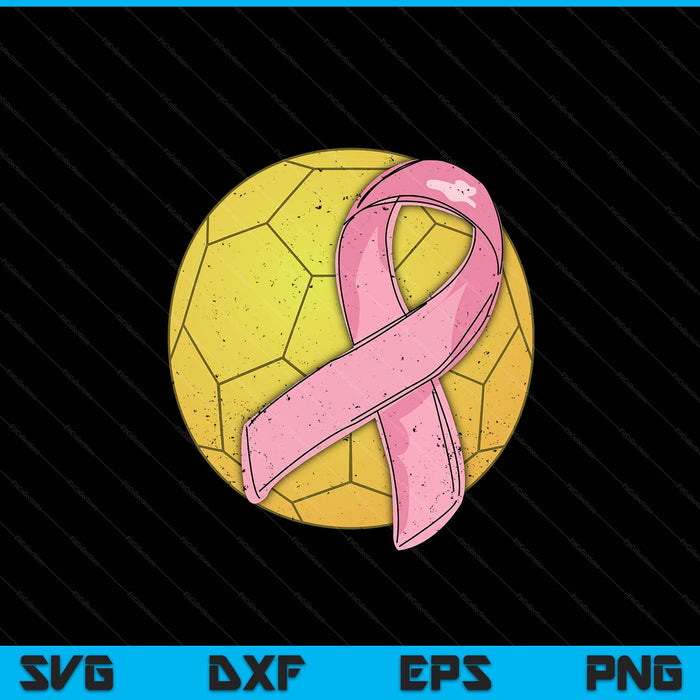 Handball Pink Ribbon Breast Cancer Awareness Sport Lover SVG PNG Digital Cutting Files