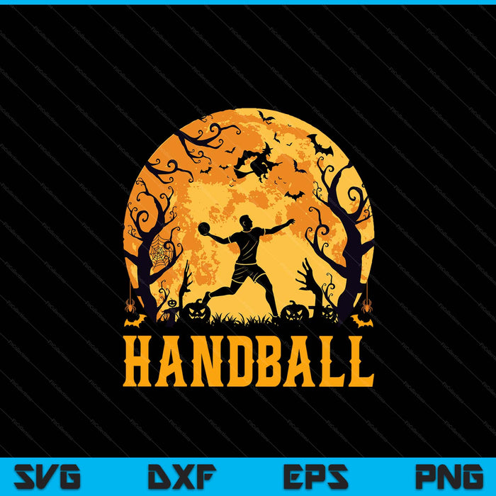 Handball player Halloween spooky handball lover SVG PNG cut file for Cricut