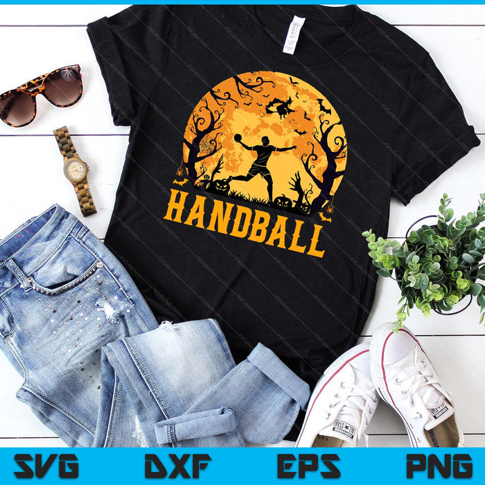 Handball Player Halloween Spooky Handball Lover Halloween SVG PNG Digital Cutting File