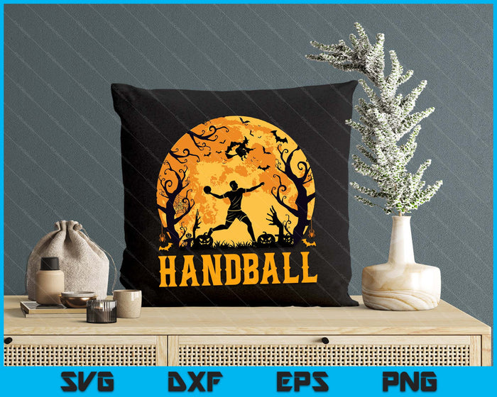 Handball Player Halloween Spooky Handball Lover Halloween SVG PNG Digital Cutting File