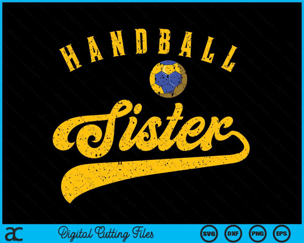 Handball Sister SVG PNG Digital Cutting File