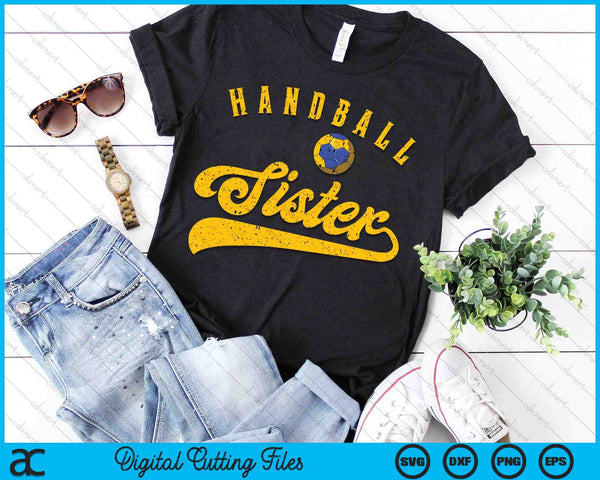 Handball Sister SVG PNG Digital Cutting File - on a t-shirt