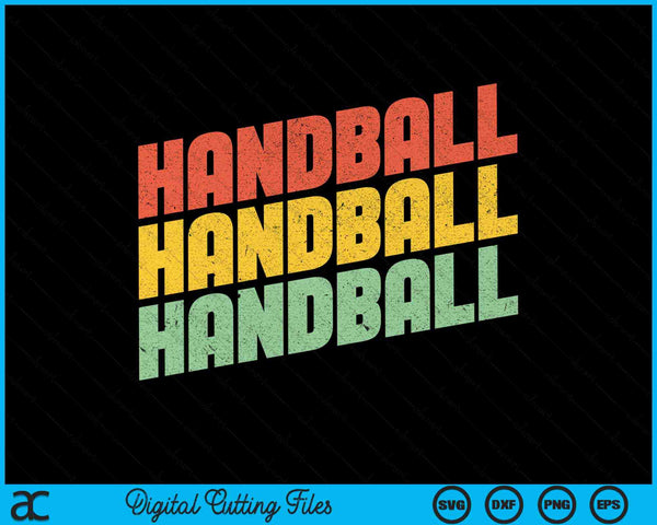 Handball vintage style SVG cut file