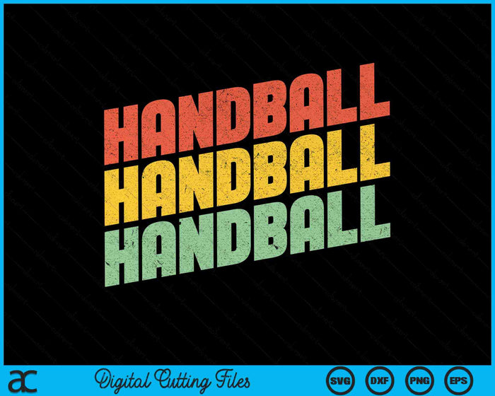 Handball Vintage Style SVG PNG Digital Cutting Files