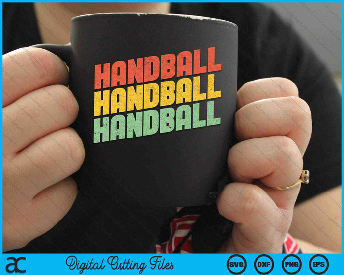 Handball Vintage Style SVG PNG Digital Cutting Files