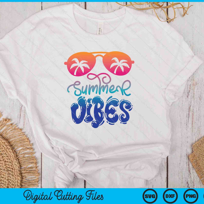 Hand lettered Hand Drawn Summer Vibes SVG PNG Digital Printable Files