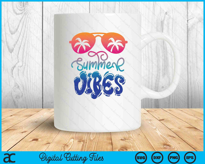 Hand lettered Hand Drawn Summer Vibes SVG PNG Digital Printable Files