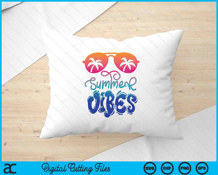 Hand lettered Hand Drawn Summer Vibes SVG PNG Digital Printable Files