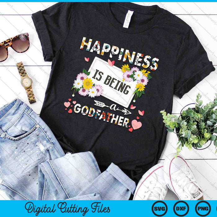 Happiness Is Being A Godfather Father's Day Gifts SVG PNG Digital Printable Files