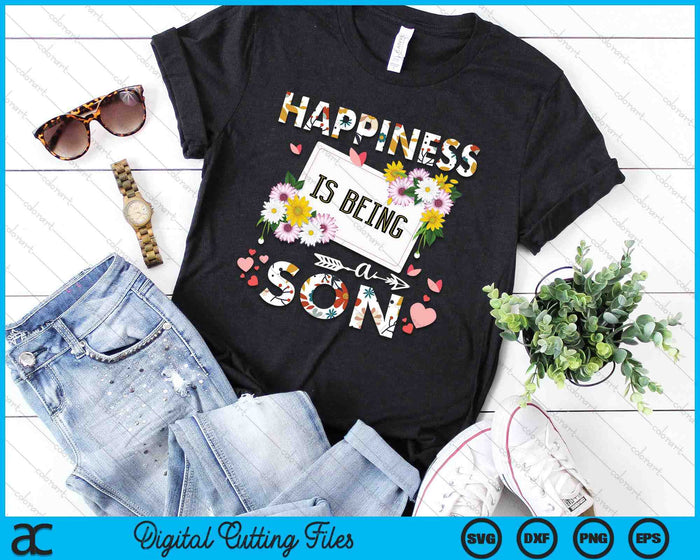 Happiness Is Being A Son Father's Day Gifts SVG PNG Digital Printable Files