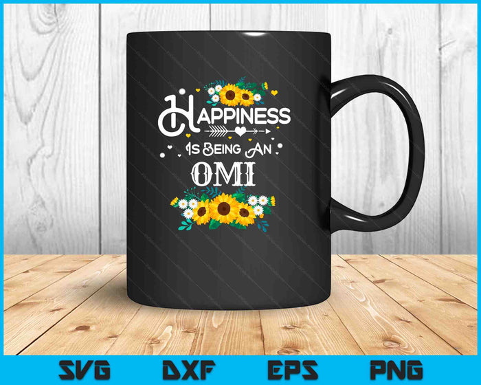 Happiness is Being an Omi Mother's Day SVG PNG Digital Printable Files