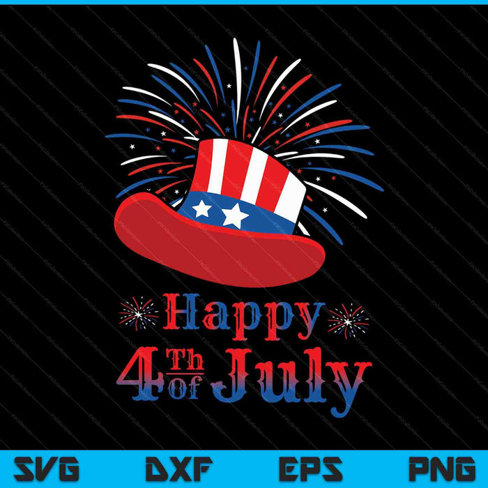 Happy 4th Of July SVG PNG Digital Cutting Files