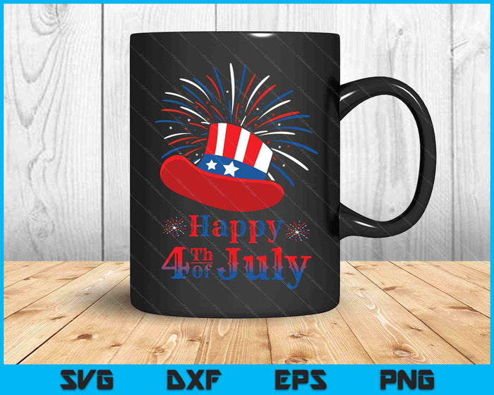 Happy 4th Of July SVG PNG Digital Cutting Files