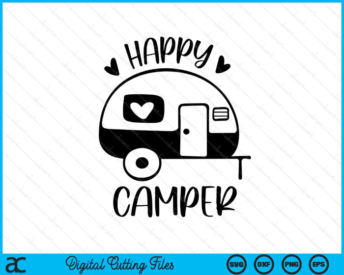 Happy Camper Camping SVG PNG Digital Printable Files