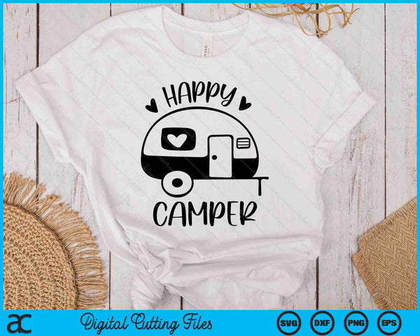 Happy Camper Camping SVG PNG Digital Printable Files