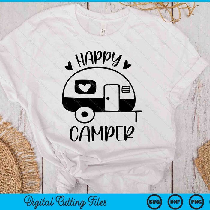 Happy Camper Camping SVG PNG Digital Printable Files