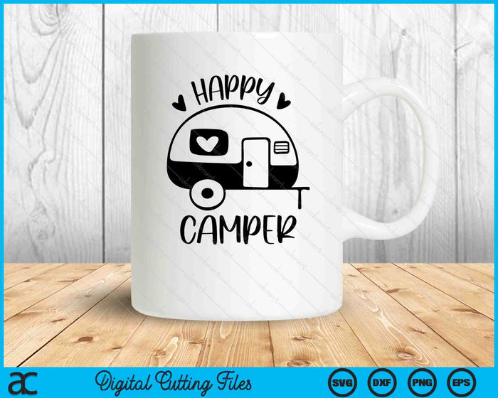 Happy Camper Camping SVG PNG Digital Printable Files