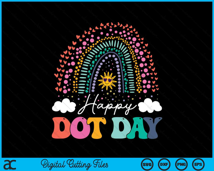 Happy Dot Day Colorful Rainbow Girls Boys Youth Polka Dot SVG PNG Digital Cutting File