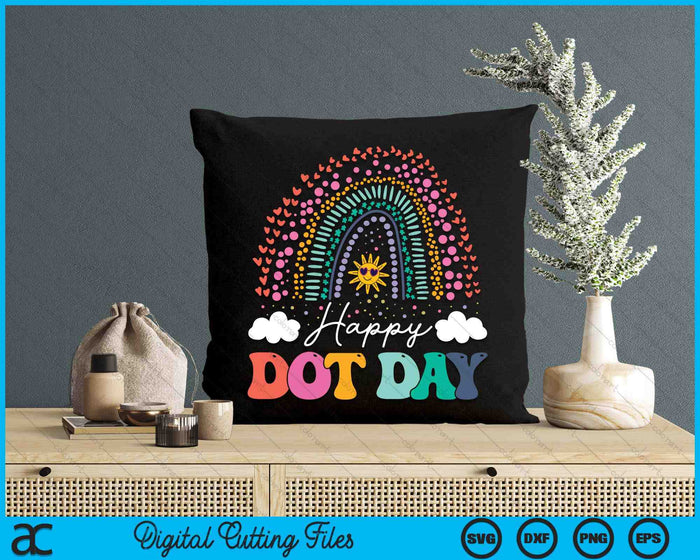 Happy Dot Day Colorful Rainbow Girls Boys Youth Polka Dot SVG PNG Digital Cutting File